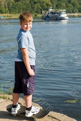 boy on a skateboard