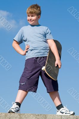boy with skateboard