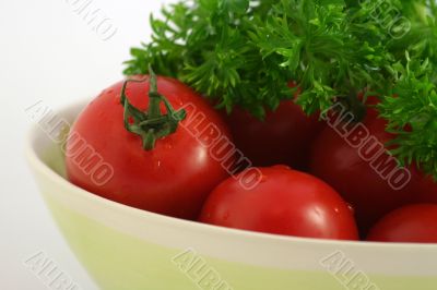 Tomatoes with parsley