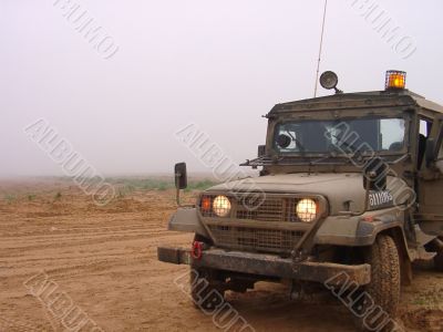 Israeli army jeep