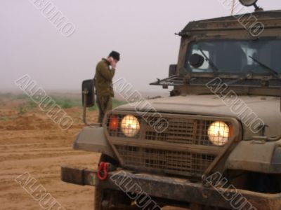 Israeli army jeep