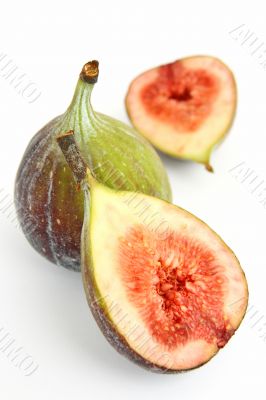 tasty figs on white