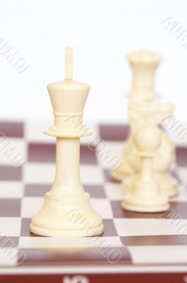 white king on a board