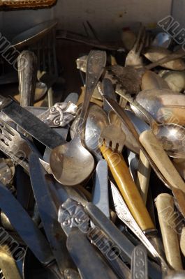 Old spoons, forks, knifes