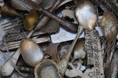 Old spoons, forks, knifes