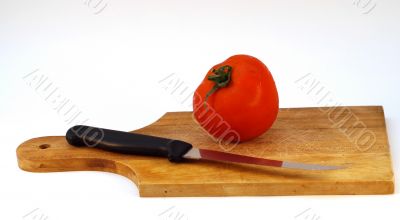 Cutting a tomato
