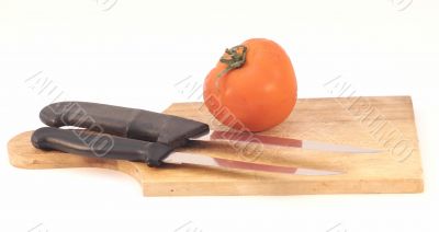 Cutting a tomato