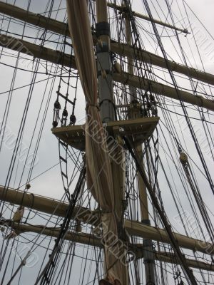 masts of the sailing ship