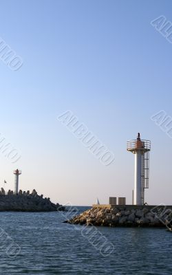 A lighthouse in Herzlia marina