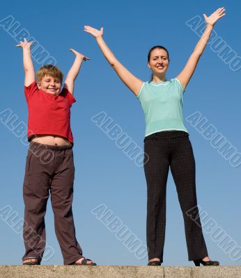 Cheerful family