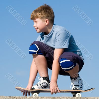 boy with skateboard