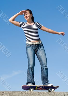 girl on a skateboard
