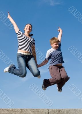 jumping family