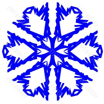 a blue snowflake