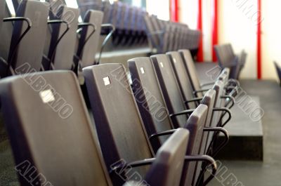 Chairs in stadium