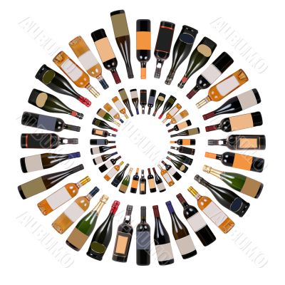 Wine bottles composition