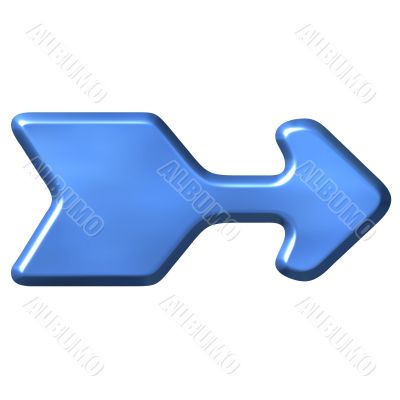 3D Azure Arrow
