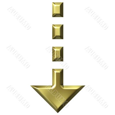 3D Golden Download Arrow