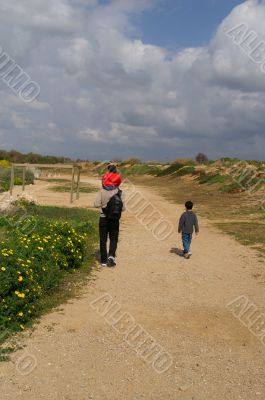 Family vacation - walking