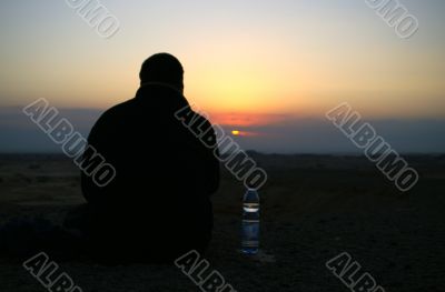 Looking to a sunset - meditation