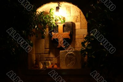 a cross in the rhodes castle