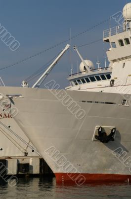 cruise ship in a port