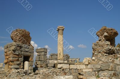 Greek ancient column and remains