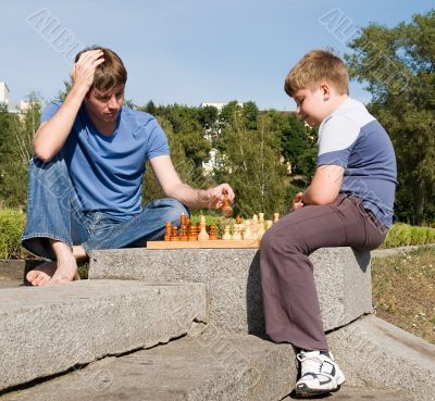playing chess