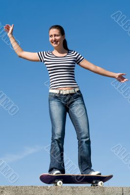 girl on a skateboard