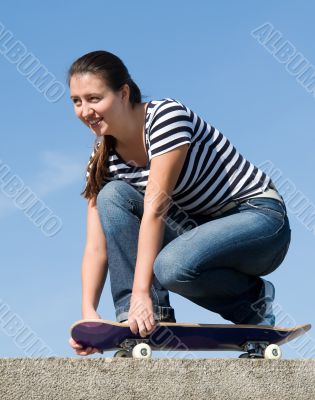 girl on a skateboard