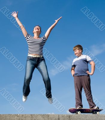jumping family