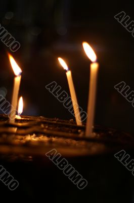 Candles in a church