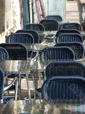   	chairs in cafe