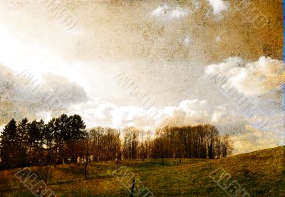 old-fashioned landscape