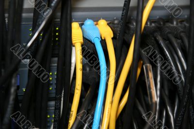 Blue and Yellow Cables