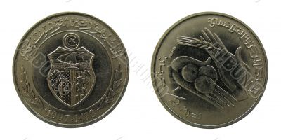 Tunisian half dinar