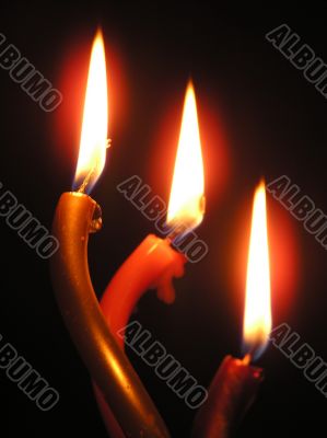 A Candles in dark
