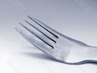 Blue Fork With White
