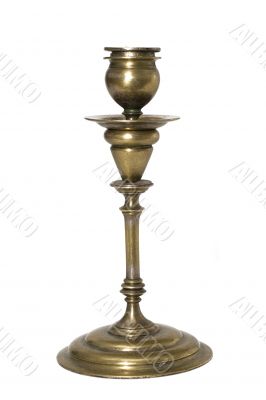 Bronze candlestick isolated