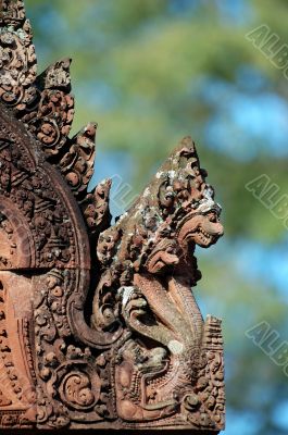 Statue of mandapa at Banteay Sreiz, Cambodia