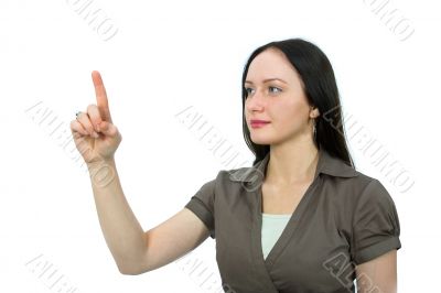 woman to point the way to smth