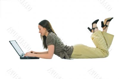 business woman and laptop