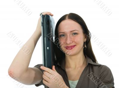 business woman and laptop