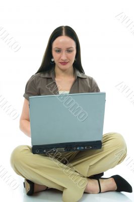 business woman and laptop