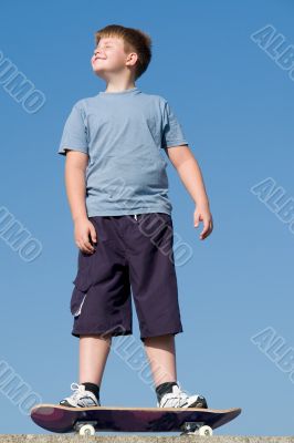 boy with skateboard