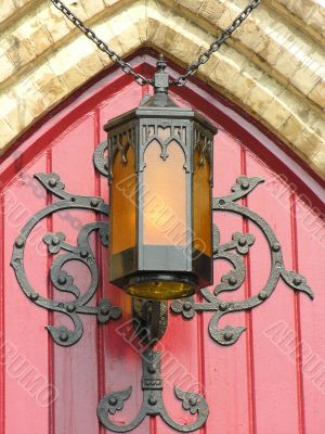 Lantern with steel chain