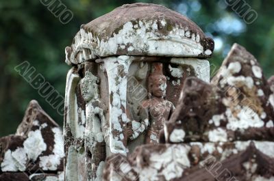 Statue carving on mandapa, Neak Pean, Cambodia