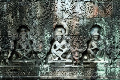 Sculpted buddhas, Siem Reap, Cambodia
