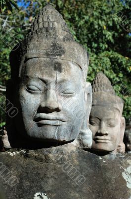 Asura statue at south gate, Siem Reap, Cambodia