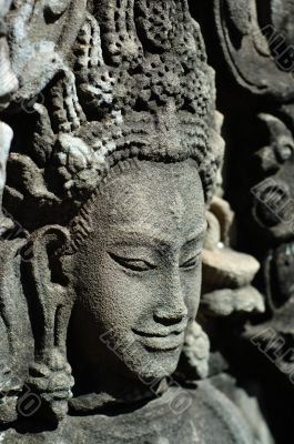 Sculptured apsara, Siem Reap, Cambodia